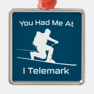Du hade mig i Telemark Ski Julgransprydnad Metall