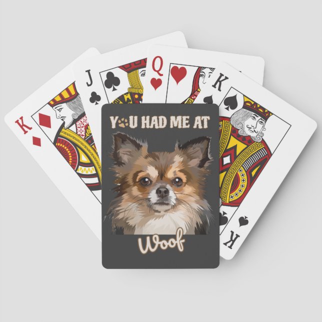 Du hade mig i Woof | Pommern-Hundälskarna Casinokort (Baksidan)