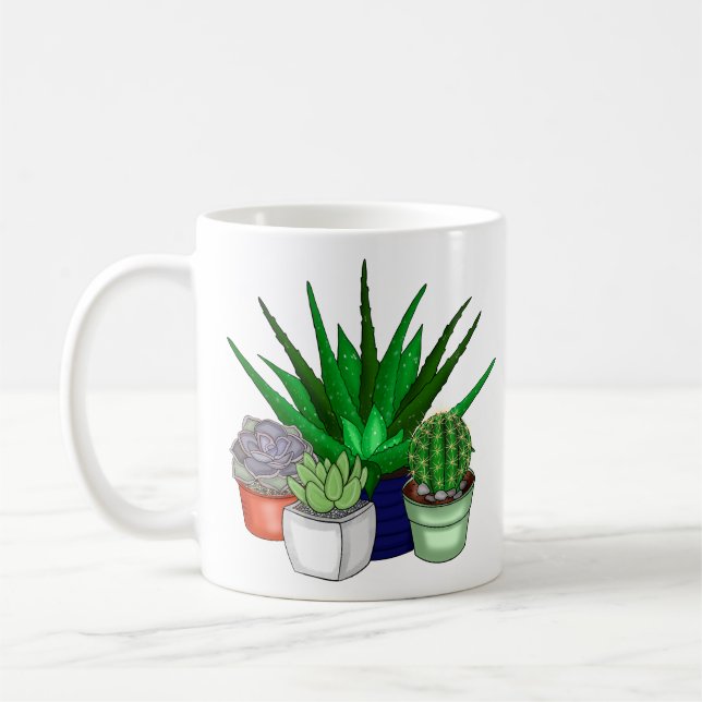 Du hade mig på Aloe | Funny Plant Pun Kaffemugg (Vänster)