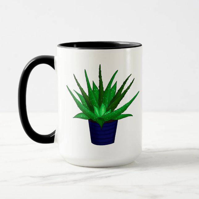 Du hade mig på Aloe | Funny Plant Pun Mugg (Vänster)