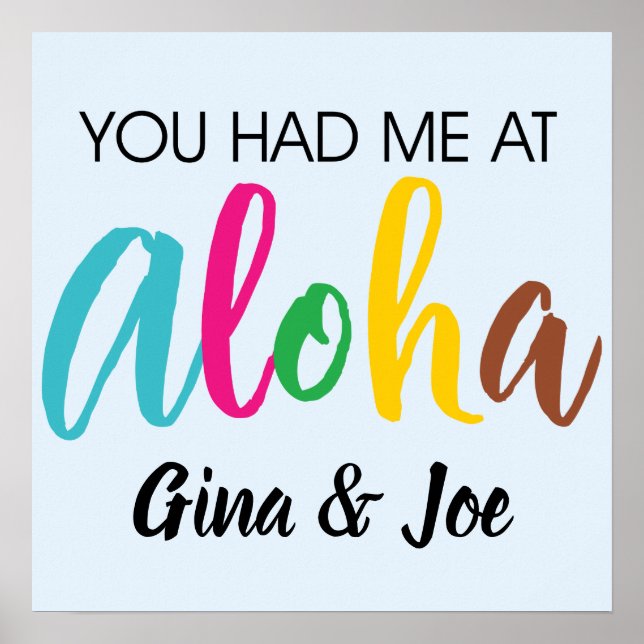 Du hade mig på Aloha Poster (Framsidan)