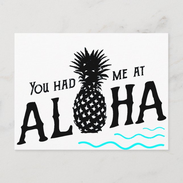 DU HADE MIG PÅ ALOHA VYKORT (Framsida)