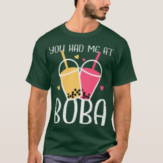 Du hade mig på Boba Two Flavor Bubble Tea Anime Lo T Shirt