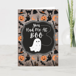 Du hade mig på Boo Halloween-kortet Kort