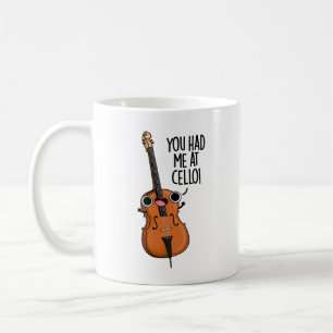 Du hade mig på Cello Funny Music Pun Kaffemugg