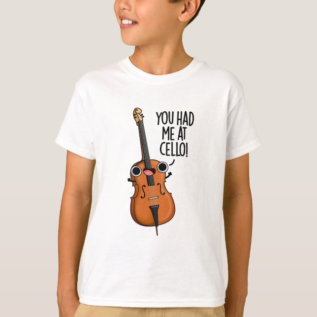 Du hade mig på Cello Funny Music Pun T Shirt (Framsida)