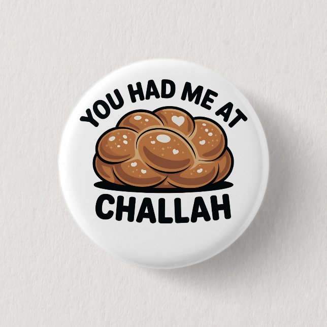 Du hade mig på Challah Jewish Jew Hanukkah Knapp (Framsida)