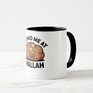 Du hade mig på Challah Jewish Jew Hanukkah Mugg