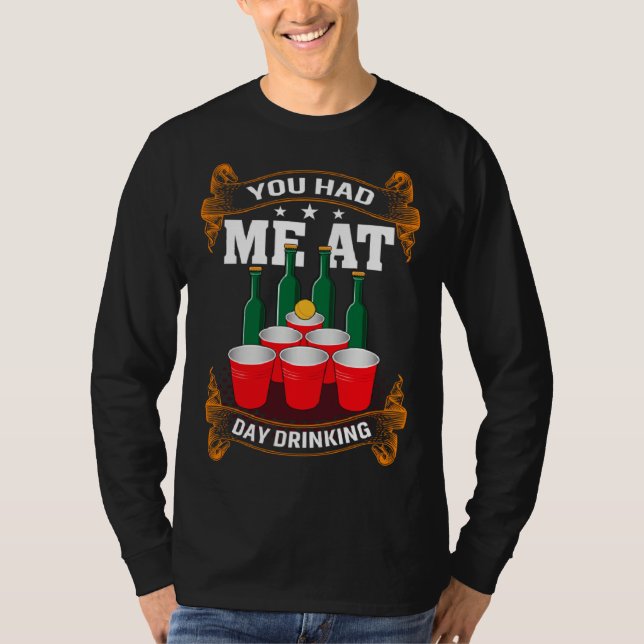 Du hade mig på dagdrinkande män kvinnor t shirt (Framsida)