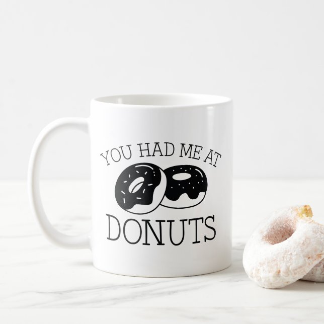 Du hade mig på Donuts Kaffemugg (Med munk)