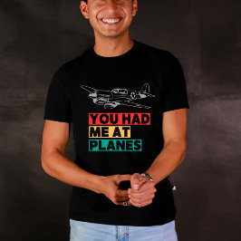 Du hade mig på FLYGPLAN, P-40 Vintage Roligt T Shirt