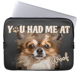 Du hade mig på hund porträtt laptop fodral