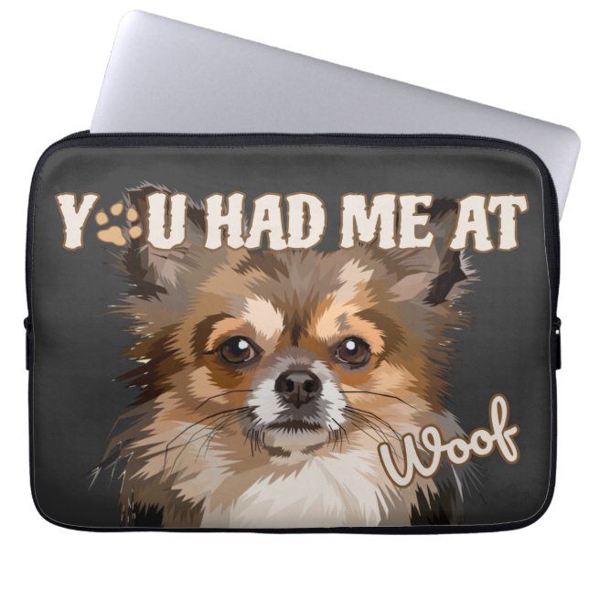 Du hade mig på hund porträtt laptop fodral (Framsidan)