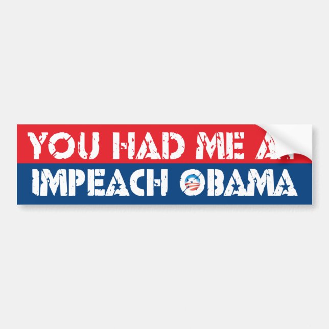 Du hade mig på IMPEACH OBAMA Bildekal (Framsidan)