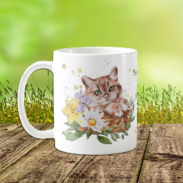 Du hade mig på Meow Blommigt Cat Kaffemugg