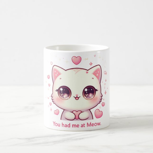 Du hade mig på Meow Mugg Cute Kawaii Cat Coffee Ko (Center)
