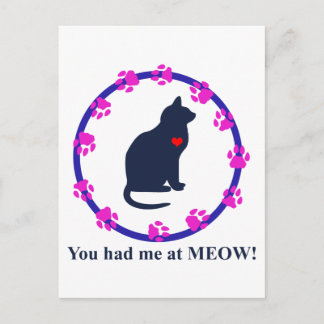 Du hade mig på Meow! Vykort