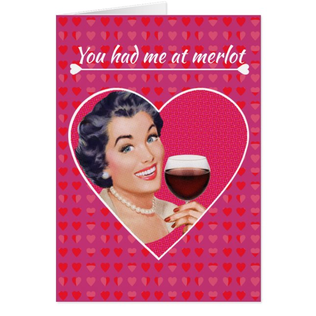 Du hade mig på Merlot. Hälsningskort (Framsidan)