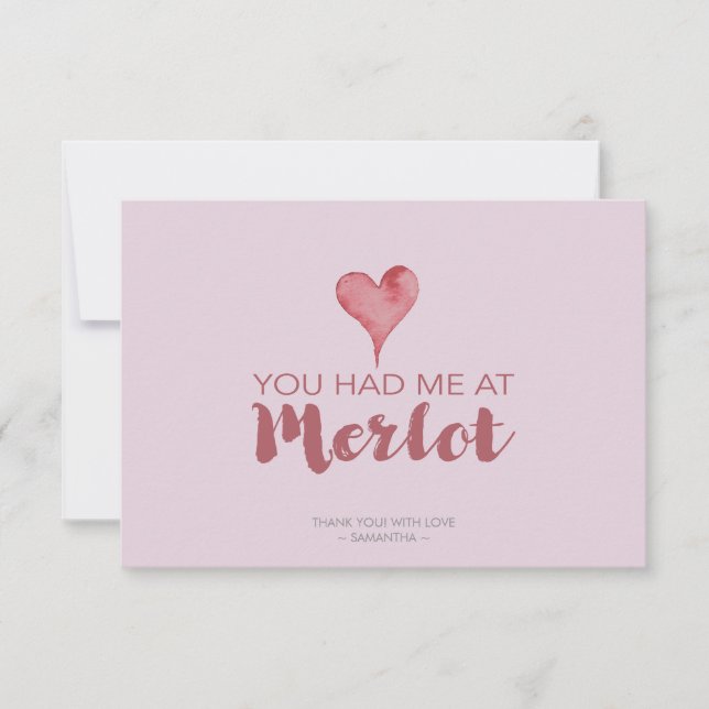 Du hade mig på Merlot Valentines Tack (Framsida)