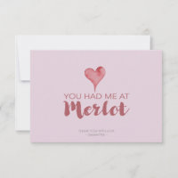 Du hade mig på Merlot Valentines Tack