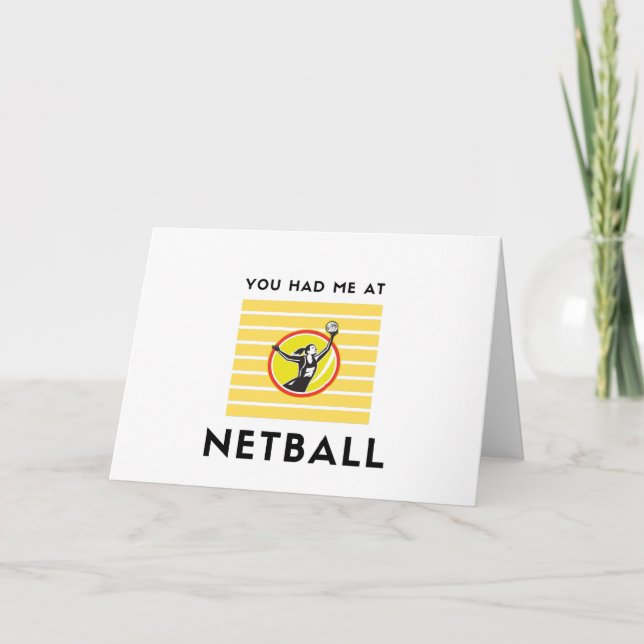 Du hade mig på netball helgkort (Framsida)