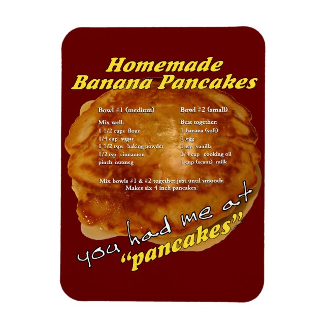Du hade mig på pancakes - Recipe Magnet (Vertikal)