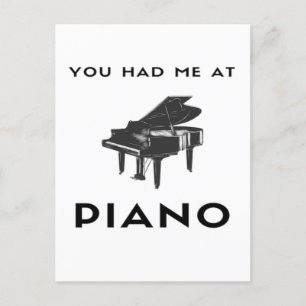 Du hade mig på Piano Grand Piano Player Funny Vykort