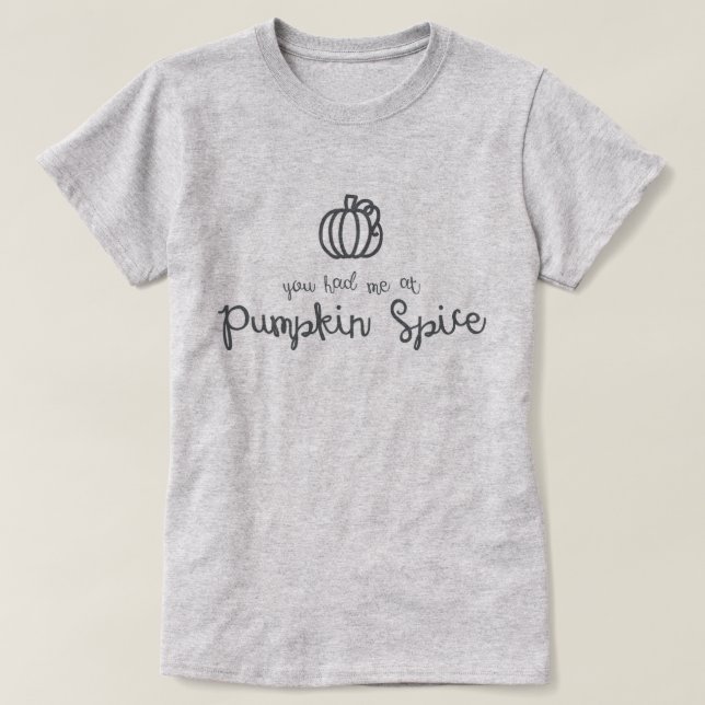 Du hade mig på pumpakryddaT-tröja Tröja (Design framsida)