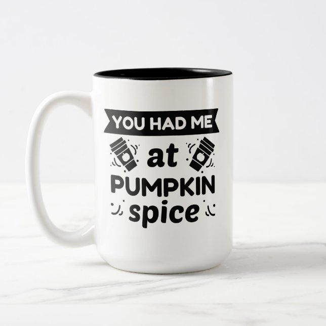 Du hade mig på Pumpkin Spice Två-Tonad Mugg (Vänster)