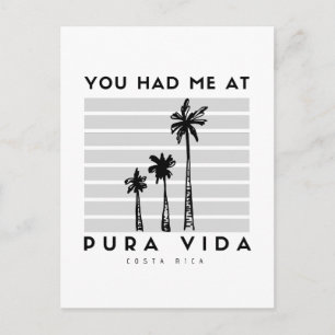 Du hade mig på Pura Vida Costa Rica Beach-vykort Vykort