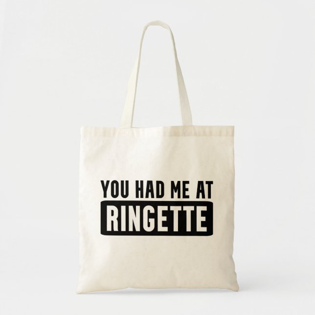 Du hade mig på Ringette Funny Ringette Gifts Tygkasse (Framsidan)