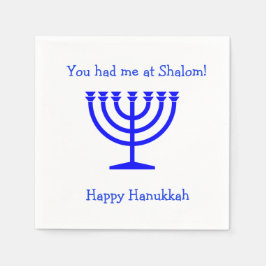 Du hade mig på Shalom cocktail Napkins Hanukkah Pappersservett