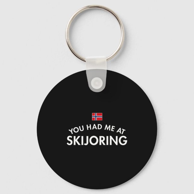 Du hade mig på skijoring  nyckelring (Framsida)