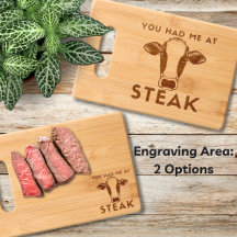 Du hade mig på Steak Bamboo Etched