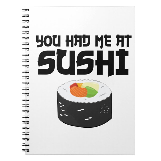 Du hade mig på Sushi - Lusnymat Anteckningsbok (Framsidan)