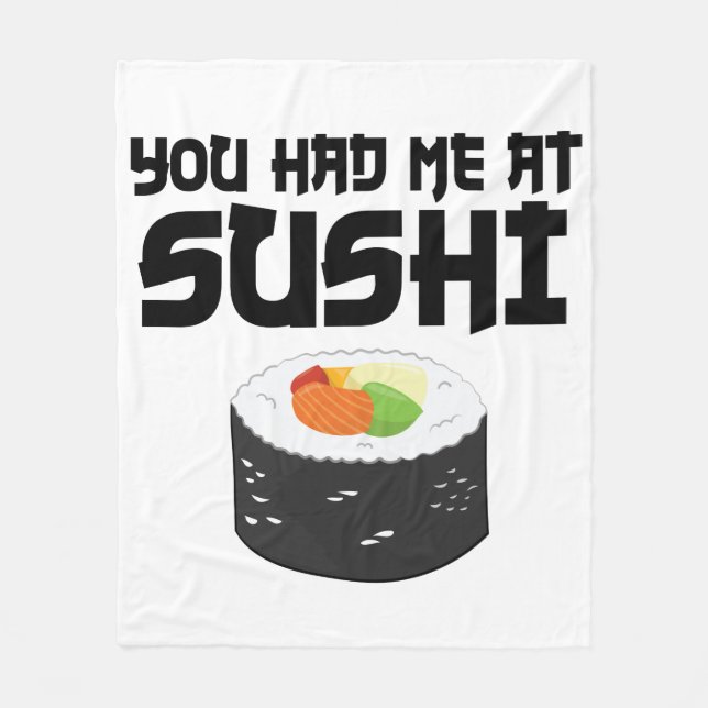 Du hade mig på Sushi - Lusnymat Fleecefilt (Framsidan)