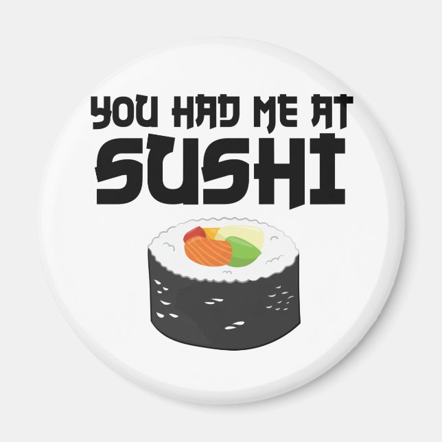 Du hade mig på Sushi - Lusnymat Magnet (Framsidan)