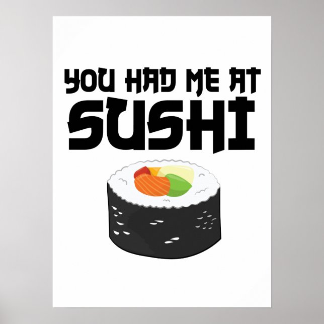 Du hade mig på Sushi - Lusnymat Poster (Framsidan)