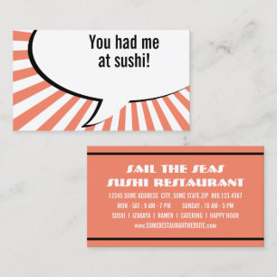Du hade mig på sushi visitkort