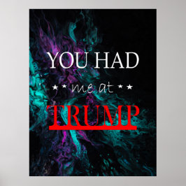 Du hade mig på Trump Poster