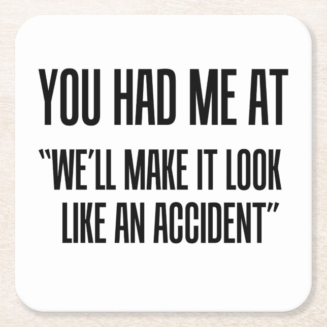 Du hade mig på underlägg papper kvadrat (Framsidan)