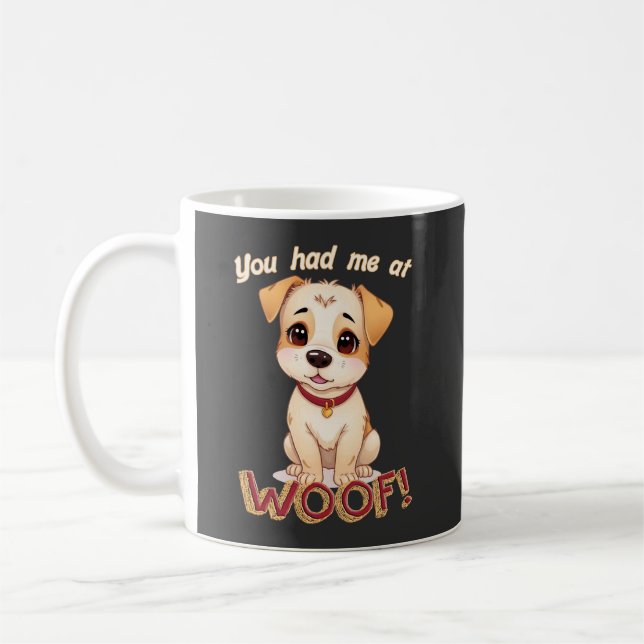 Du hade mig på vajen! Cute hund Kaffemugg (Vänster)