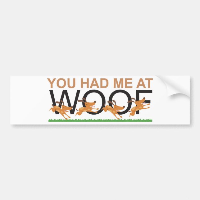 DU HADE MIG PÅ WOOF BILDEKAL (Framsidan)