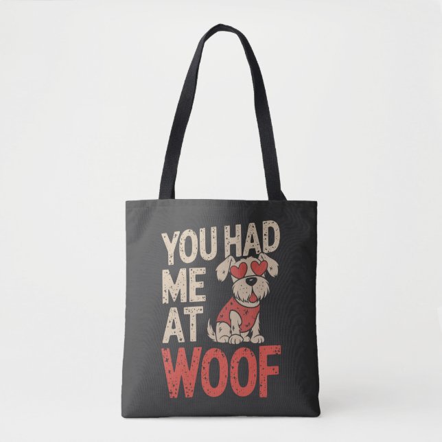 Du hade mig på Woof! - Utformning av akuta Hundäls Tygkasse (Framsida)