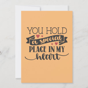 Du håller speciella ställe i mitt hjärta julkort