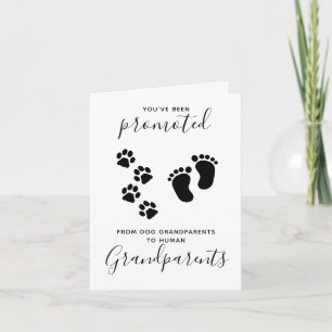 Du har befordrats Hund Grandparent Gravid Anteckningskort