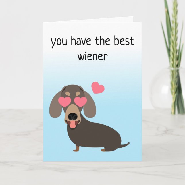 Du har "Best Wiener Kärlek"-Hund på årsdagen Kort (Framsida)