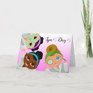 Du har bjudits in till en Spa Day-inbjudan Tack Kort