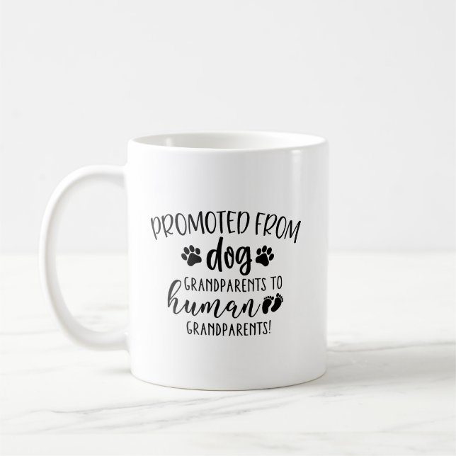 Du har blivit befordrad från mormor- och farfarför kaffemugg (Vänster)