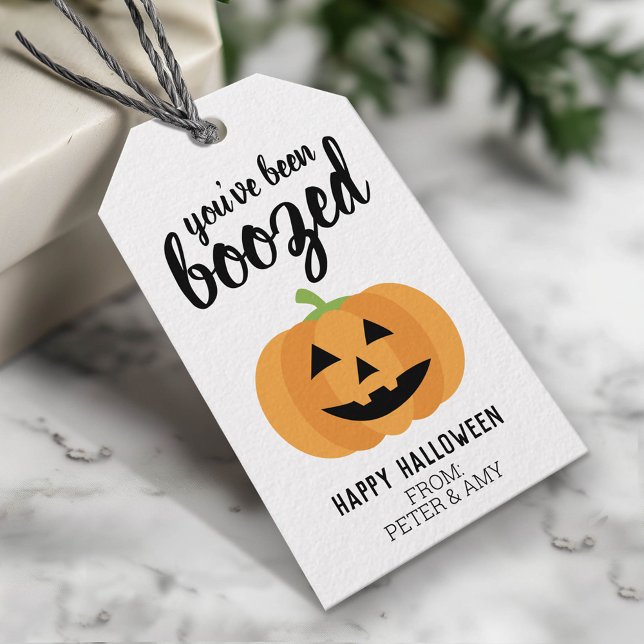 Du har blivit bogen - Pumpkin Halloween fest Presentetikett (Custom Gift Tag)